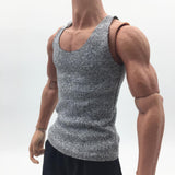 Maxbell 1pc 1/6 Men Sports Vest Soldier Clothing for HT Toys Accessories Parts gray