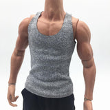 Maxbell 1pc 1/6 Men Sports Vest Soldier Clothing for HT Toys Accessories Parts gray