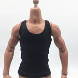 Maxbell 1pc 1/6 Men Sports Vest Soldier Clothing for HT Toys Accessories Parts black