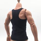 Maxbell 1pc 1/6 Men Sports Vest Soldier Clothing for HT Toys Accessories Parts black