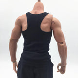 Maxbell 1pc 1/6 Men Sports Vest Soldier Clothing for HT Toys Accessories Parts black