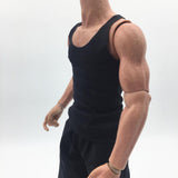 Maxbell 1pc 1/6 Men Sports Vest Soldier Clothing for HT Toys Accessories Parts black