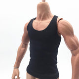 Maxbell 1pc 1/6 Men Sports Vest Soldier Clothing for HT Toys Accessories Parts black