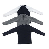 Maxbell 1/6 Male Long Sleeve T-shirt Sweater for 12'' Action Figure Black-white