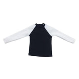 Maxbell 1/6 Male Long Sleeve T-shirt Sweater for 12'' Action Figure Black-white