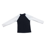 Maxbell 1/6 Male Long Sleeve T-shirt Sweater for 12'' Action Figure Black-white