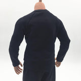 Maxbell 1/6 Male Long Sleeve T-shirt Sweater for 12'' Action Figure black