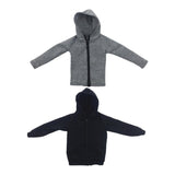 Maxbell 1/6 Mans Long Sleeve Sweater Sports Jacket for 12'' Male Action Figure Gray