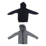 Maxbell 1/6 Mans Long Sleeve Sweater Sports Jacket for 12'' Male Action Figure Gray