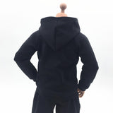 Maxbell 1/6 Mans Long Sleeve Sweater Sports Jacket for 12'' Male Action Figure Black