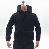 Maxbell 1/6 Mans Long Sleeve Sweater Sports Jacket for 12'' Male Action Figure Black