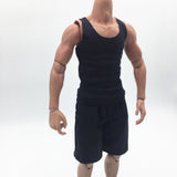 Maxbell 1:6 Men Sports Vest Suit Soldier Clothing for Phicen 12in Doll Accs Parts black