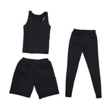 Maxbell 1/6th Figure Black Men's Clothing Sports Suit Model for 12" Male Body Dolls