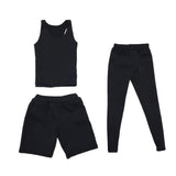 Maxbell 1/6th Figure Black Men's Clothing Sports Suit Model for 12" Male Body Dolls