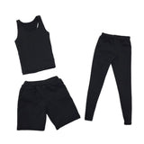 Maxbell 1/6th Figure Black Men's Clothing Sports Suit Model for 12" Male Body Dolls