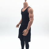 Maxbell 1/6th Figure Black Men's Clothing Sports Suit Model for 12" Male Body Dolls