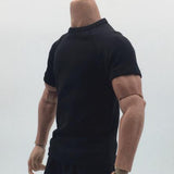 Maxbell 1/6 Male Short Sleeves T-shirt Shorts Set for 12'' Action Figure Black