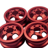 Maxbell 4 Pieces RC Model Car Metal Wheel Hubs for 1/16 JJRC Military Truck  Red
