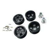 Maxbell 4 Pieces RC Model Car Metal Wheel Hubs for 1/16 JJRC Military Truck Black