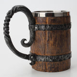 Maxbell Stainless Steel Mug Imitation Wood Cup Beer Coffee Cup Christmas Cup Bar