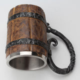 Maxbell Stainless Steel Mug Imitation Wood Cup Beer Coffee Cup Christmas Cup Bar