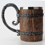 Maxbell Stainless Steel Mug Imitation Wood Cup Beer Coffee Cup Christmas Cup Bar