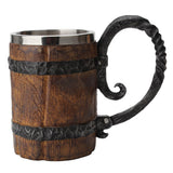 Maxbell Stainless Steel Mug Imitation Wood Cup Beer Coffee Cup Christmas Cup Bar
