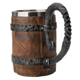 Maxbell Stainless Steel Mug Imitation Wood Cup Beer Coffee Cup Christmas Cup Bar