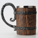 Maxbell Stainless Steel Mug Imitation Wood Cup Beer Coffee Cup Christmas Cup Bar