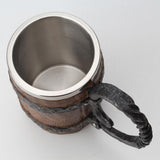Maxbell Stainless Steel Mug Imitation Wood Cup Beer Coffee Cup Christmas Cup Bar