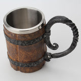 Maxbell Stainless Steel Mug Imitation Wood Cup Beer Coffee Cup Christmas Cup Bar