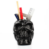 Maxbell Pen Holder Makeup Brush Black Skull Storage Box Tube Creative Desktop Decor