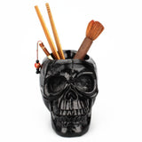 Maxbell Pen Holder Makeup Brush Black Skull Storage Box Tube Creative Desktop Decor