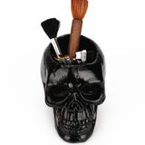 Maxbell Pen Holder Makeup Brush Black Skull Storage Box Tube Creative Desktop Decor