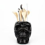 Maxbell Pen Holder Makeup Brush Black Skull Storage Box Tube Creative Desktop Decor