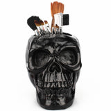 Maxbell Pen Holder Makeup Brush Black Skull Storage Box Tube Creative Desktop Decor