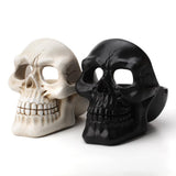 Maxbell Skeleton Head Style Ashtray Resin Simulation Head Model Halloween Black