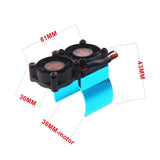 Maxbell Climbing Car Upgrade Parts Heatsink Sensitive Radiator Motor Cooling Blue