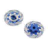 Maxbell 2Pcs Metal Wheel Rim Brake Disc for 1/7 RC Bigfoot RC Monster Trucks Blue