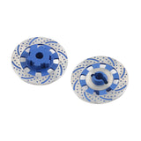 Maxbell 2Pcs Metal Wheel Rim Brake Disc for 1/7 RC Bigfoot RC Monster Trucks Blue