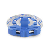 Maxbell 2Pcs Metal Wheel Rim Brake Disc for 1/7 RC Bigfoot RC Monster Trucks Blue