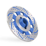 Maxbell 2Pcs Metal Wheel Rim Brake Disc for 1/7 RC Bigfoot RC Monster Trucks Blue