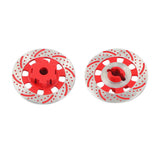 Maxbell 2Pcs Metal Wheel Rim Brake Disc for 1/7 RC Bigfoot RC Monster Trucks Red