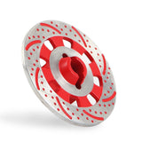 Maxbell 2Pcs Metal Wheel Rim Brake Disc for 1/7 RC Bigfoot RC Monster Trucks Red