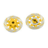 Maxbell 2Pcs Metal Wheel Rim Brake Disc for 1/7 RC Bigfoot RC Monster Trucks Yellow