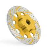 Maxbell 2Pcs Metal Wheel Rim Brake Disc for 1/7 RC Bigfoot RC Monster Trucks Yellow