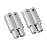 Maxbell 2Pcs Plastic Double Out Exhaust Pipe for 1/10 RC Racing Drifts Car Toy