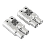 Maxbell 2Pcs Plastic Double Out Exhaust Pipe for 1/10 RC Racing Drifts Car Toy