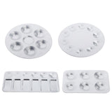 Maxbell Metal Watercolor Palette Mixing Painting Color Toning Tray Round 10 Slot