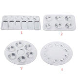 Maxbell Metal Watercolor Palette Mixing Painting Color Toning Tray Round 10 Slot
